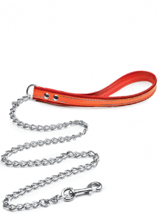 Chain leash and synthetic handle 2.0 mm x 80 cm - 2