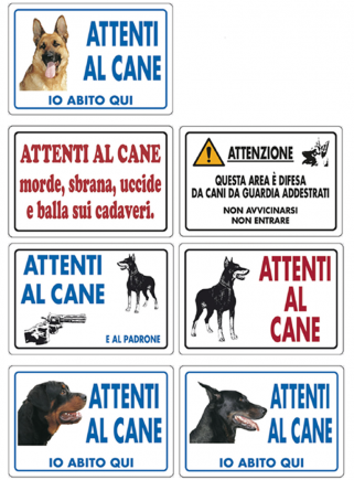 Cartello "Attenti al cane PASTORE"