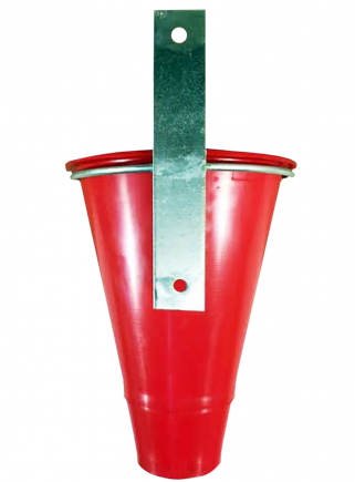 Plastic blood funnel with support