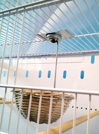 Anid holder with magnet for mesh cages