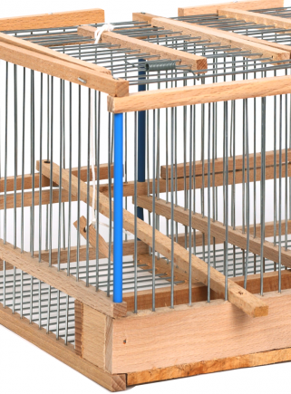 Blue tit cage with 2 compartments