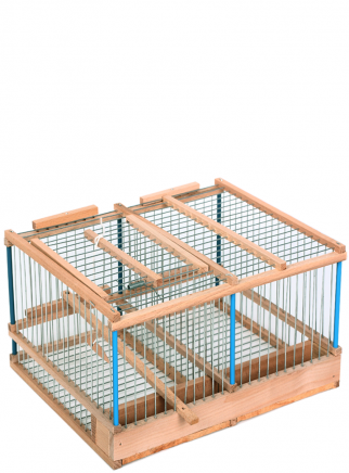Blue tit cage with 2 compartments - 3