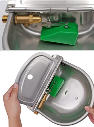 Automatic stainless steel drinker with brass valve - 3