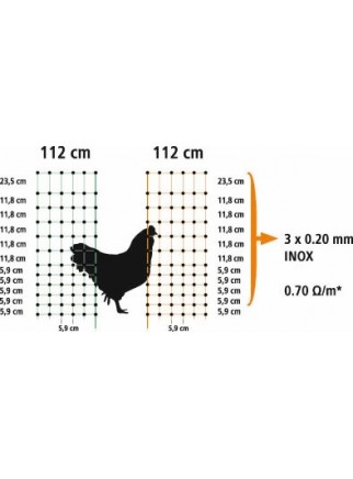 Poultrynet poultrynet electrification net mt. 50 x 1.12 h.