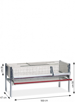Cage for laying quail 100 - 2 cm
