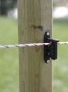 Isolatore banda, filo e corda a Clip per palo legno - 4
